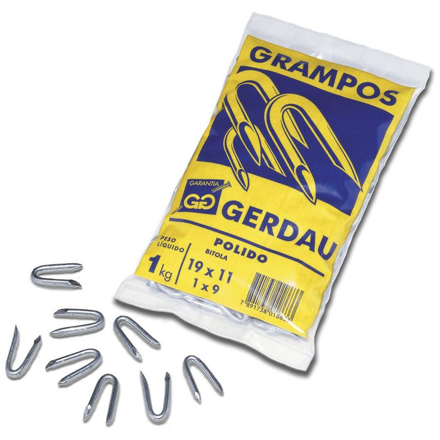 Grampo Cerca 1x9 Galvanizado 1kg - Gerdau
