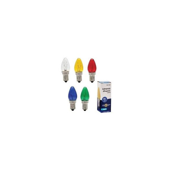 Lampada Chupeta Vermelha E-14 7w 127v