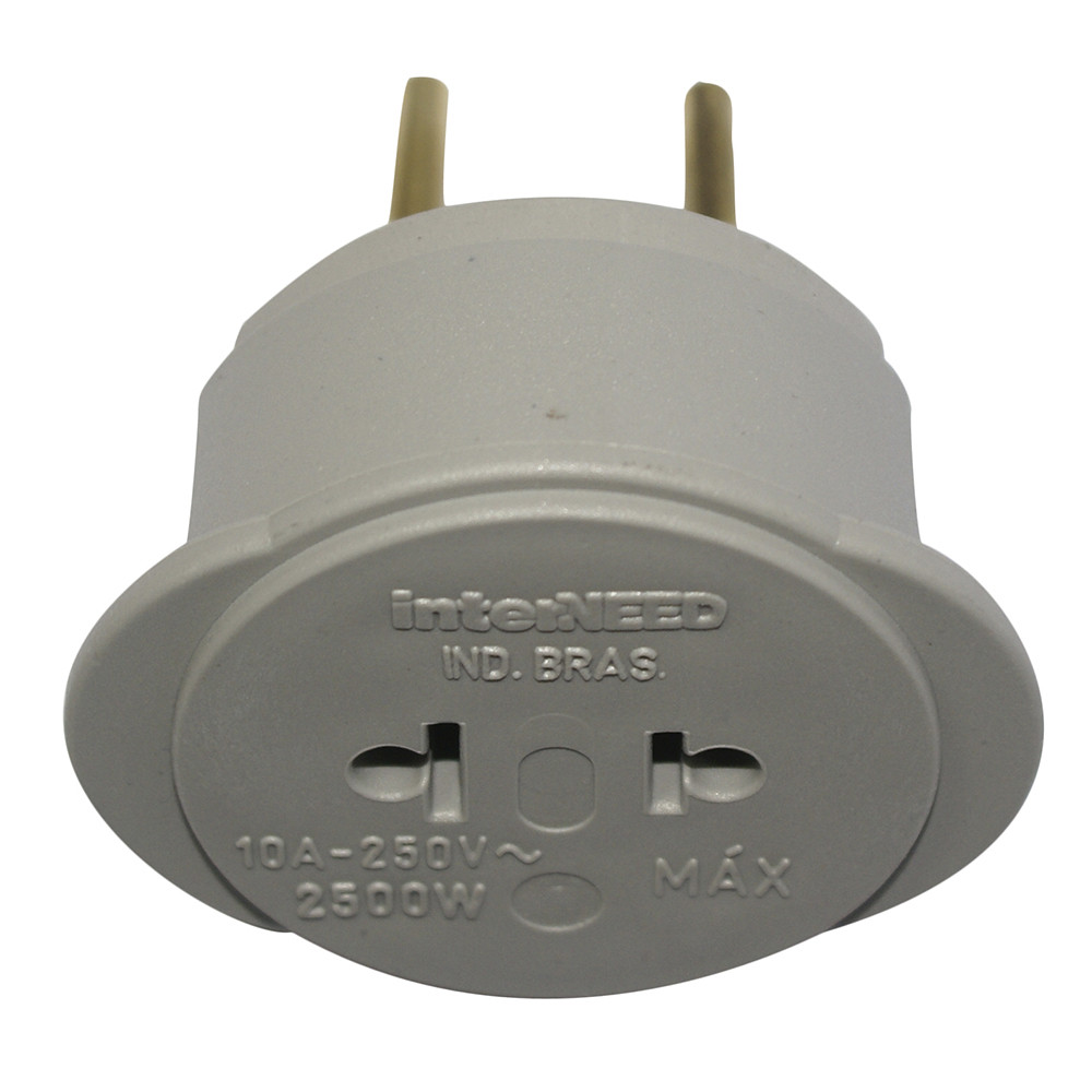 Adaptador Universal 2p Cinza