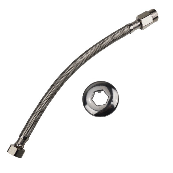 Engate Flexivel Malha Inox 30cm
