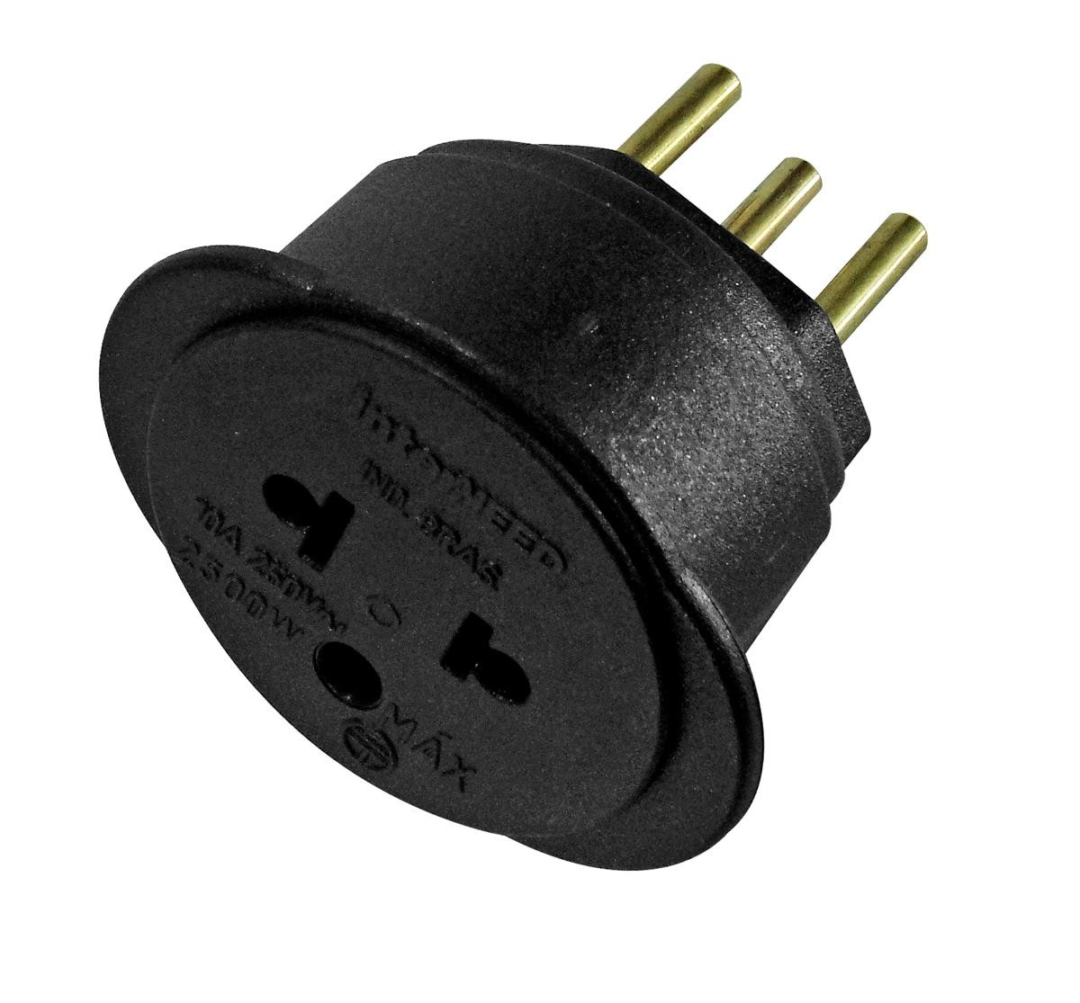 Adaptador Universal 2p+t Preto
