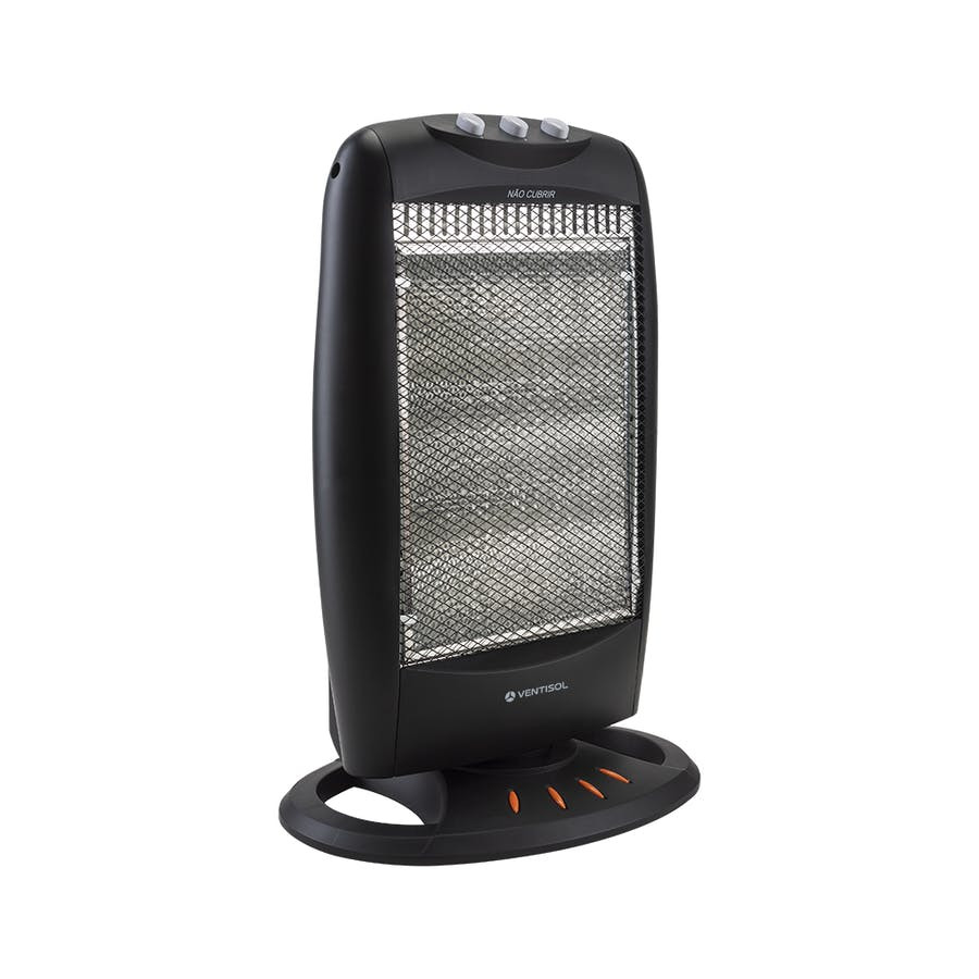 Aquecedor Elétrico Halógeno Portátil Preto 220v 1200w - Ventisol
