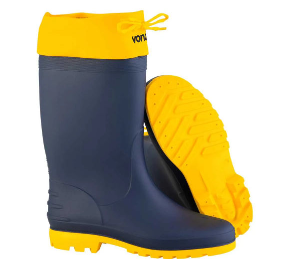 Bota Borracha Polaina Cano Medio 37/38 Vonder