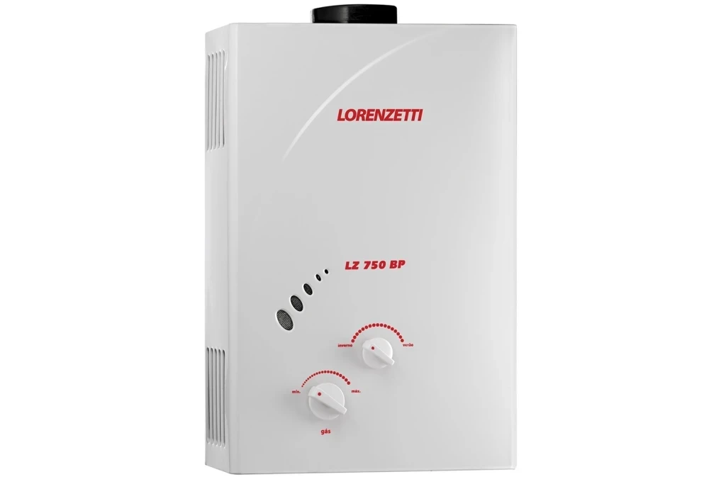 Aquecedor de água a Gás Liquefeito Lz 750bp 7 Litros Branco