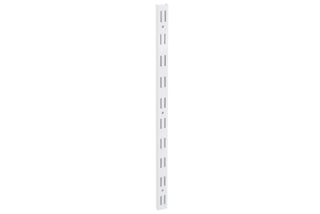 Trilho Duplo em Aço para Prateleira 100cm Branco
