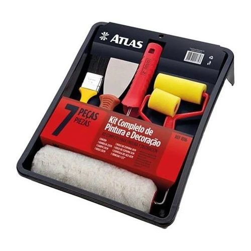 Atlas Kit Pintura Completo 7 Pcs Decoracao - 1016