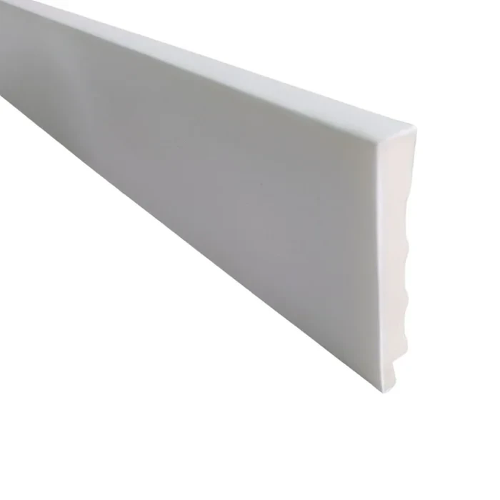 Rodape 07cm Poliestireno Liso Branco Barra 2,40