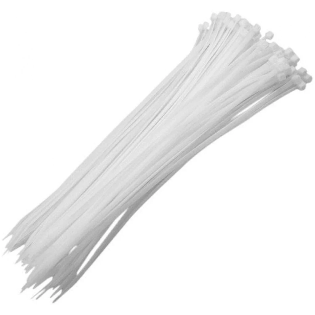 Abracadeira Nylon 2.5 X 200mm Branca C/100