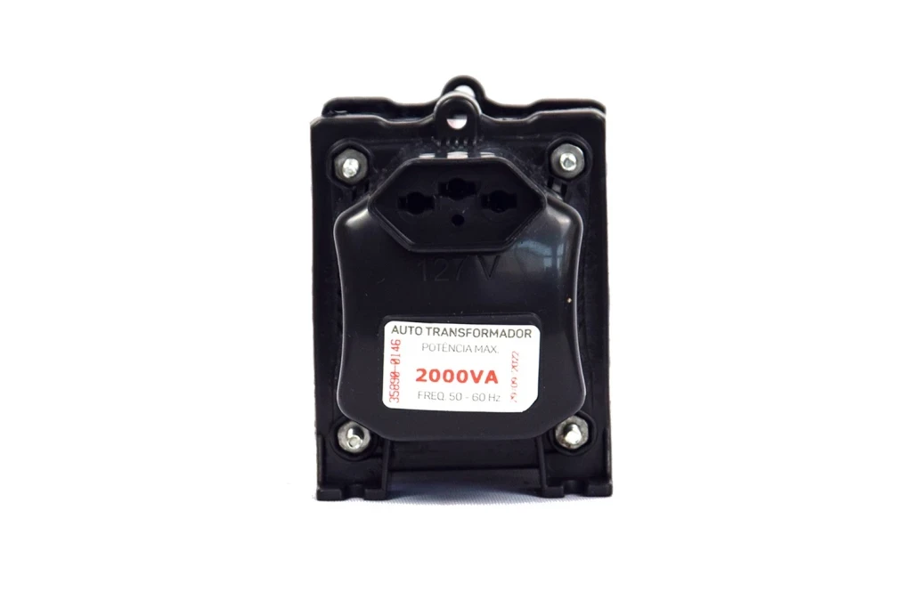 Autotransformador Tecno 2000va com Tomadas Tripolares Bivolt Preto