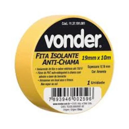 Fita Isolante 10m Amarela Vonder