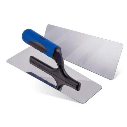 Desempenadeira Aço Inox Lisa com Cabo Emborrachado Aberto 10 X 08 X 24cm - Roma
