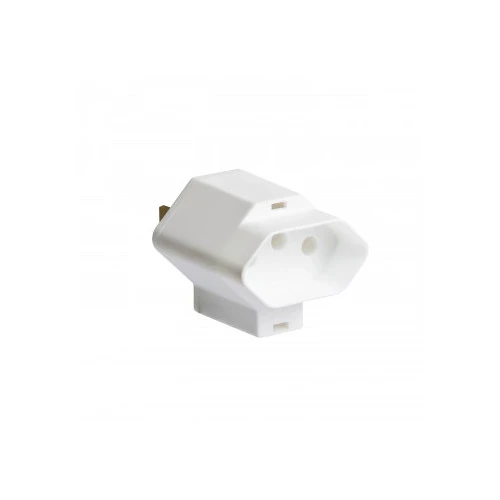 Adaptador Tomada 10a 2p Chato  P/ 2p + T (red)