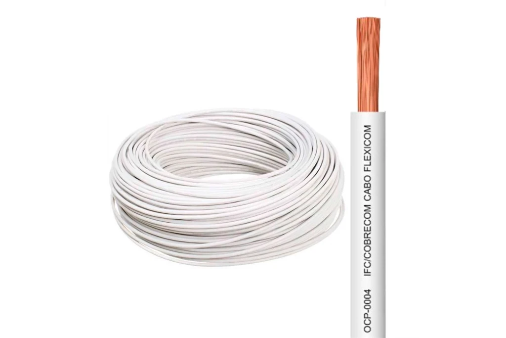 Cabo de Energia 750v 2,5mm Flexicom Antichama com 100 Metros Branco