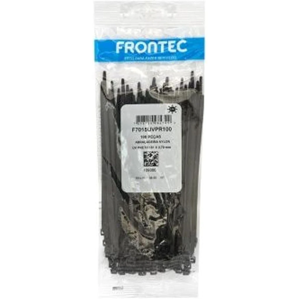 Abracadeira Nylon 2.5 X 200mm Preta C/100