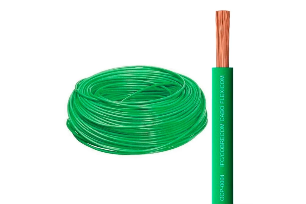 Cabo de Energia 750v 6mm Flexicom Antichama com 100 Metros Verde