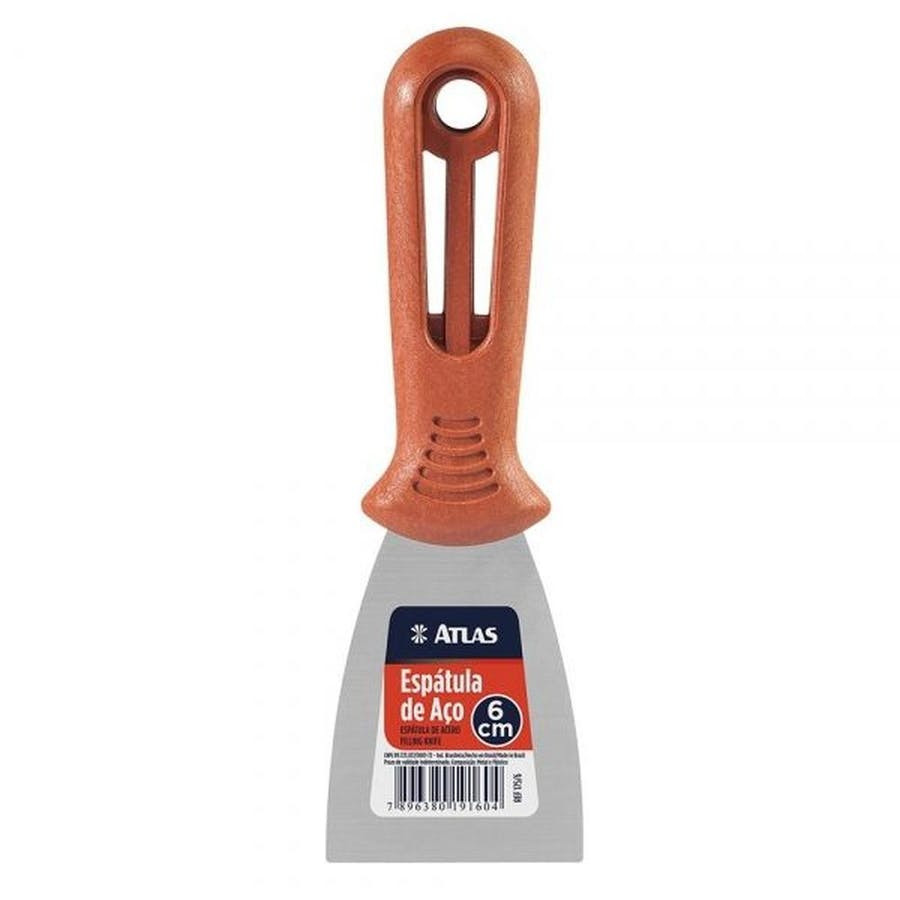 Espátula em Aço Carbono Cabo Plástico 6cm - Atlas