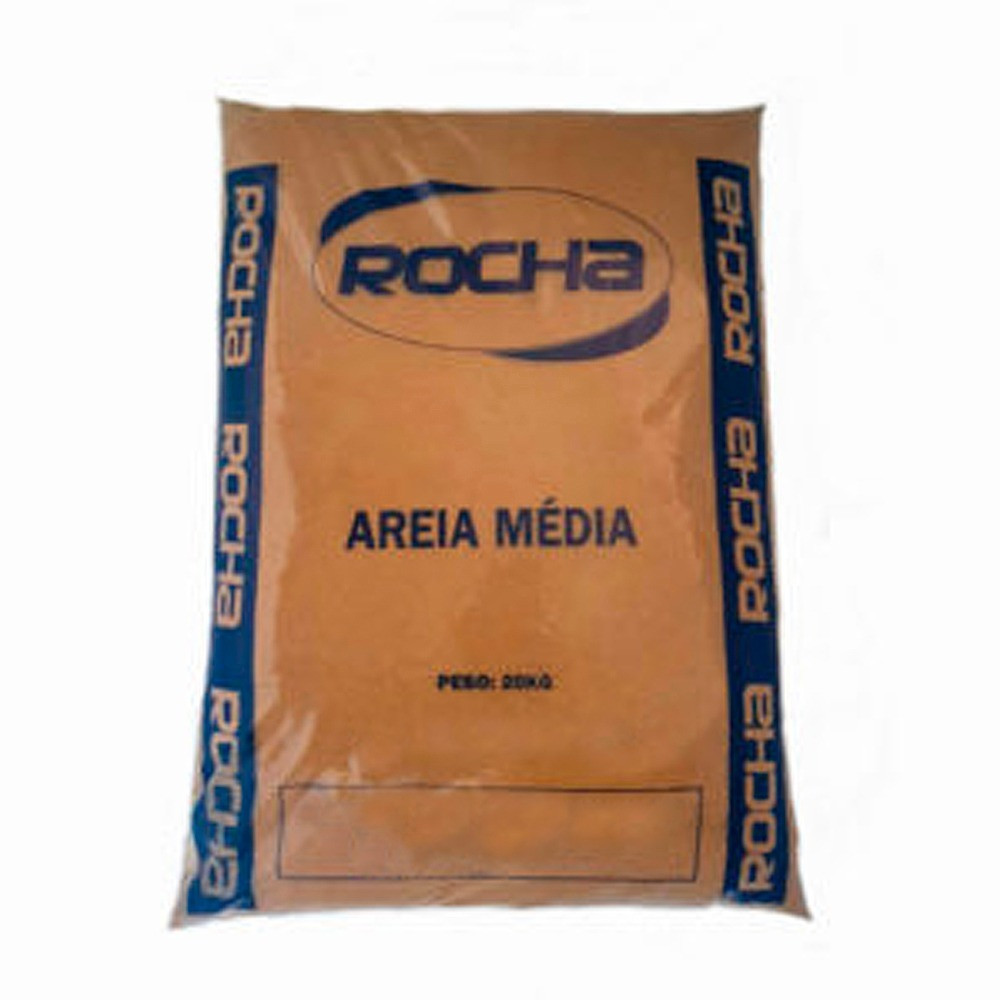 Areia Média Saco 20kg Rocha