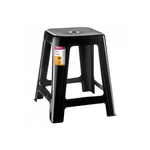 Banqueta Plast Multiuso 46x38,9x46cm Preta