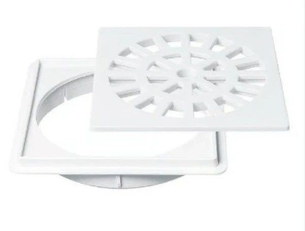 Conj Grelha + Porta Grelha Quad 100 X 100 Pvc Br