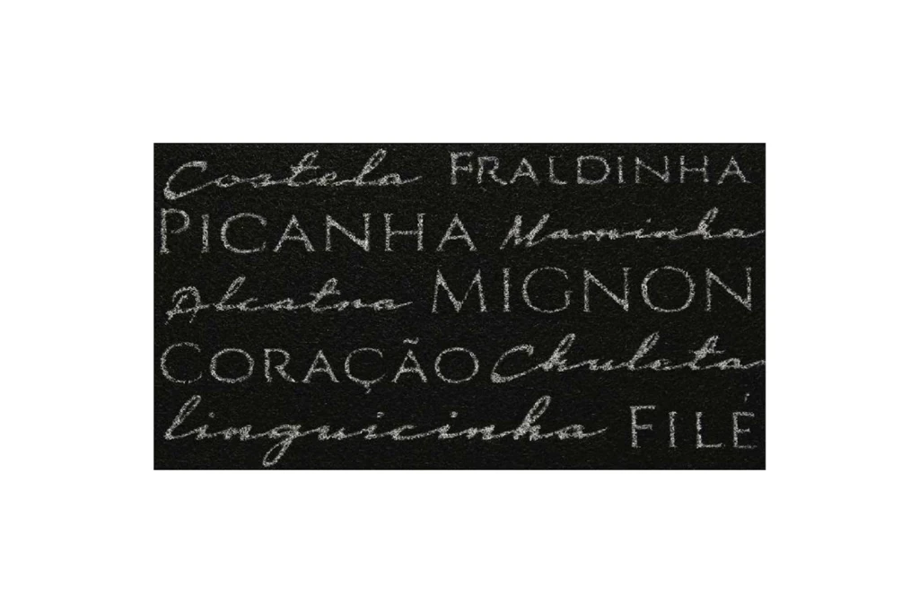 Capacho em Pvc Vinil Super Print Cortes Bovinos 40x60cm Preto