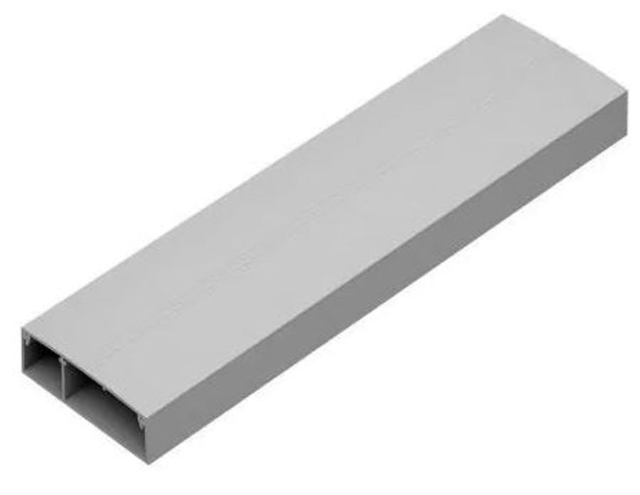 Canaleta 53x15x2000mm Branca Alumínio com Tampa - Dutotec