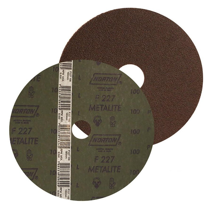 Disco de Fibra Metalite F224 Grão 80 115x22mm - Norton