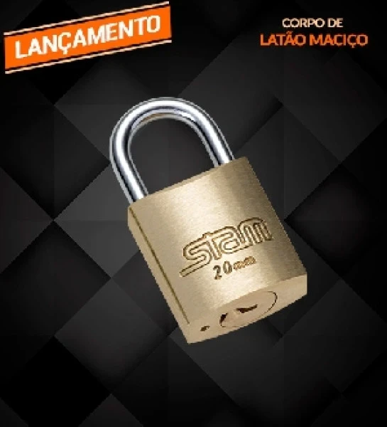 Cadeado 40mm Stam Latao Macico