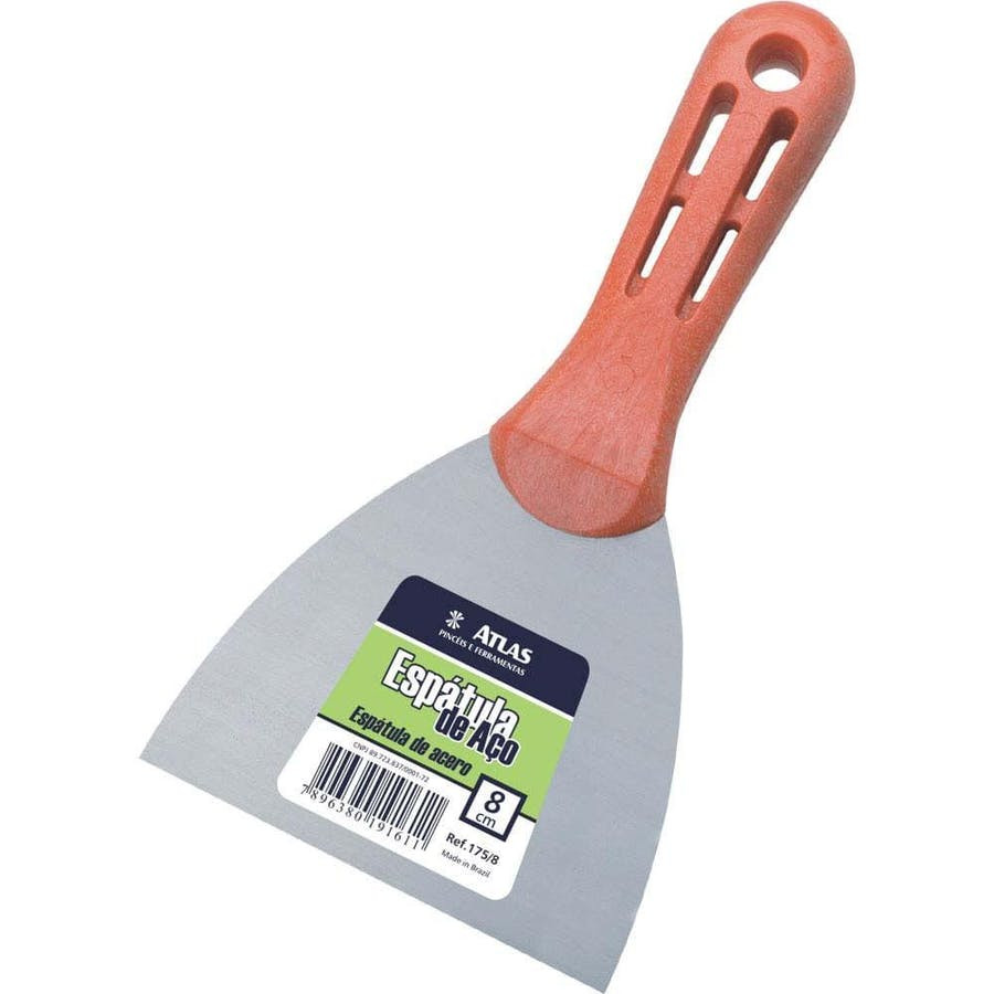 Espátula em Aço Carbono Cabo Plástico 8cm - Atlas
