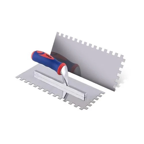 Desempenadeira Aço Inox Dentada com Cabo Emborrachado 12 X 28cm - Roma