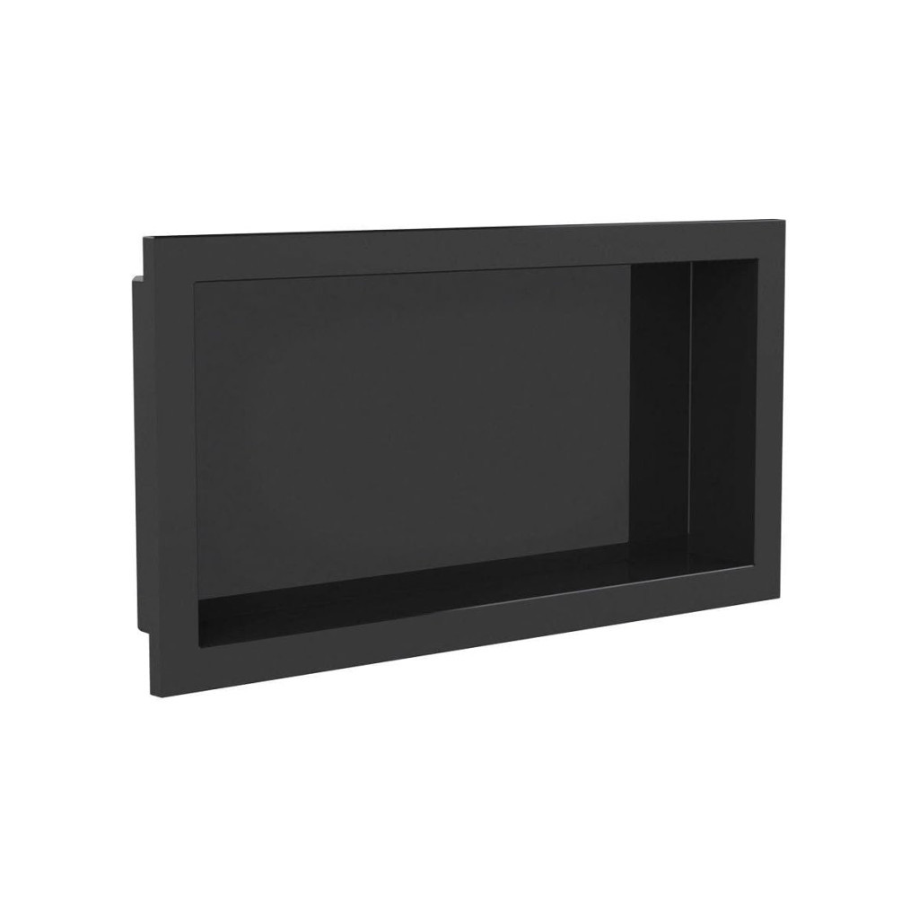 Nicho Plástico Embutir 30cm X 60cm Preto Vulcano Metasul
