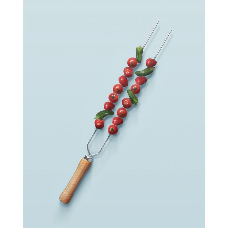 Espeto Duplo para Churrasco 95cm - Mor
