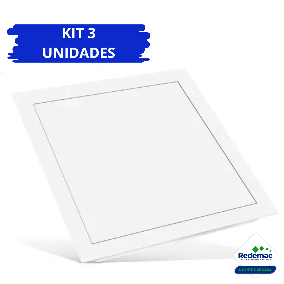 Kit 3 Painel Led Embutir Q Branco 18w6500k (lumanti)