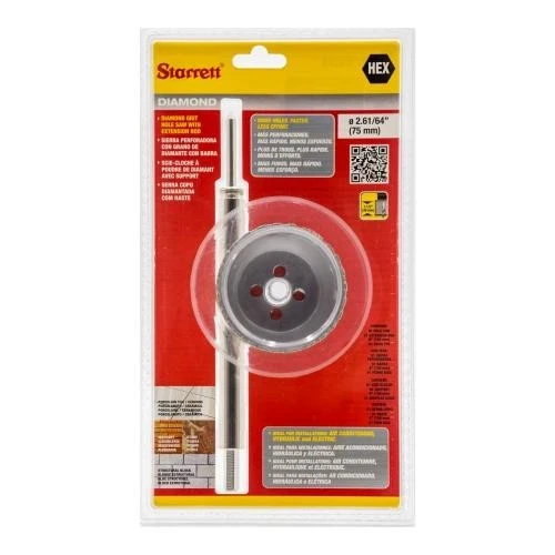 Serra Copo Diamantada 75mm X 2.61/64'' - Starrett