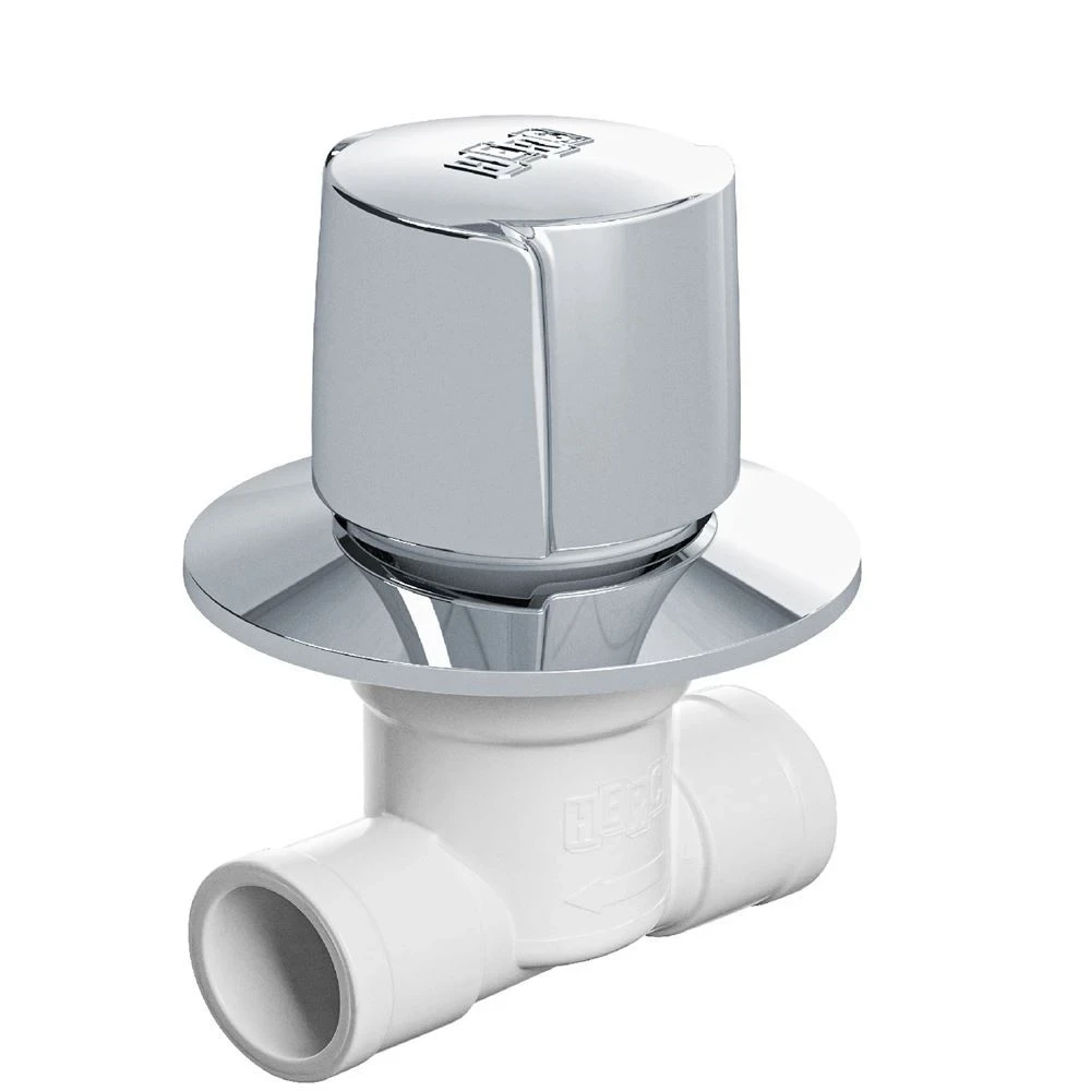 Herc Registro Pvc Facilita 25mm Br C/acab. Cromado