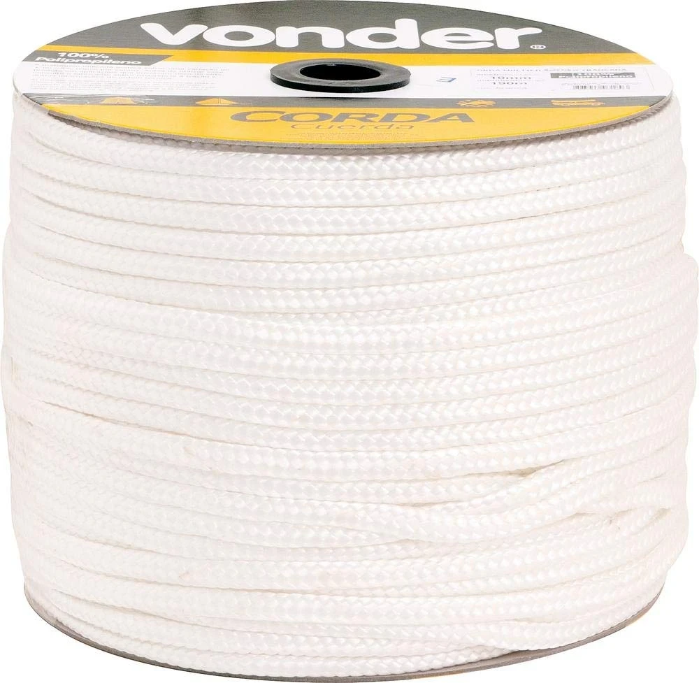 Vonder, Corda Multifilamento Trançada 12,0 Mm X 140 M, Branca.