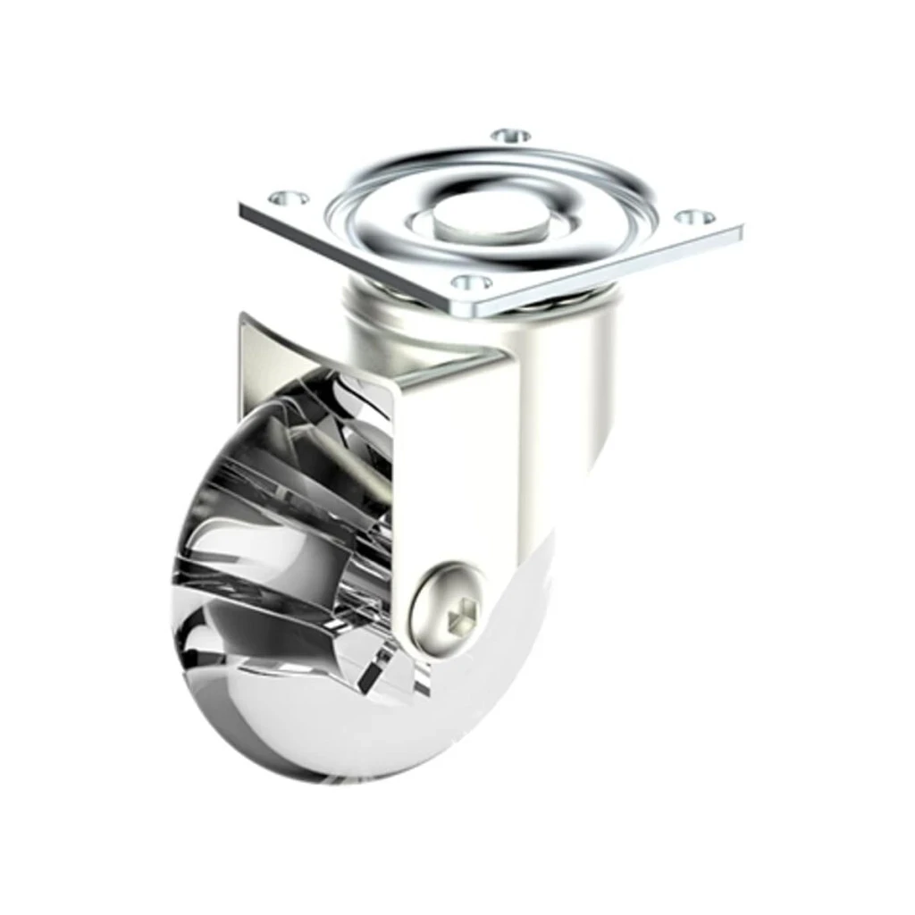 Rodizio Soprano Gel 50mm Gir S/freio Transp