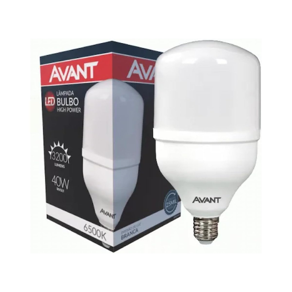 Lâmpada Bulbo Hp Led, 40w, Emissão de Luz Branca 6500k, Soquete E27, Bivolt, Avant
