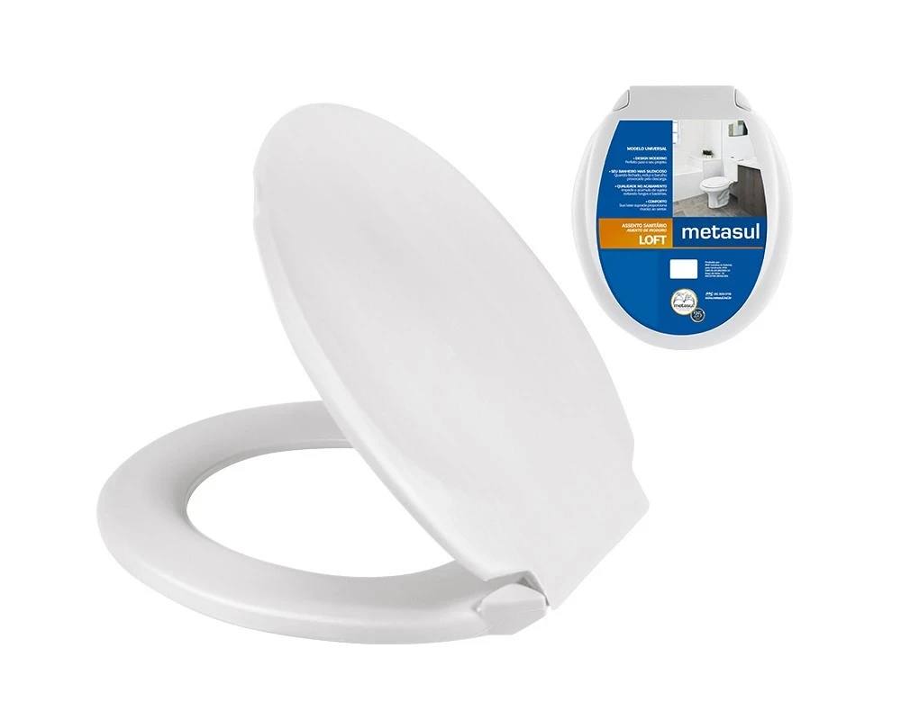 Assento Comum Oval Metasul Branco Loft