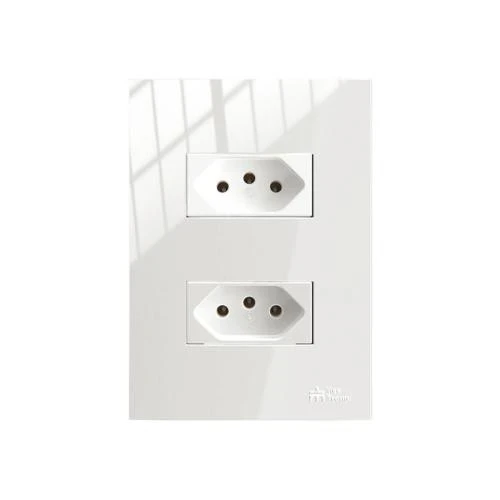 2 Tomadas 2p+t 10a 250vca com Placa On -  Mectronic