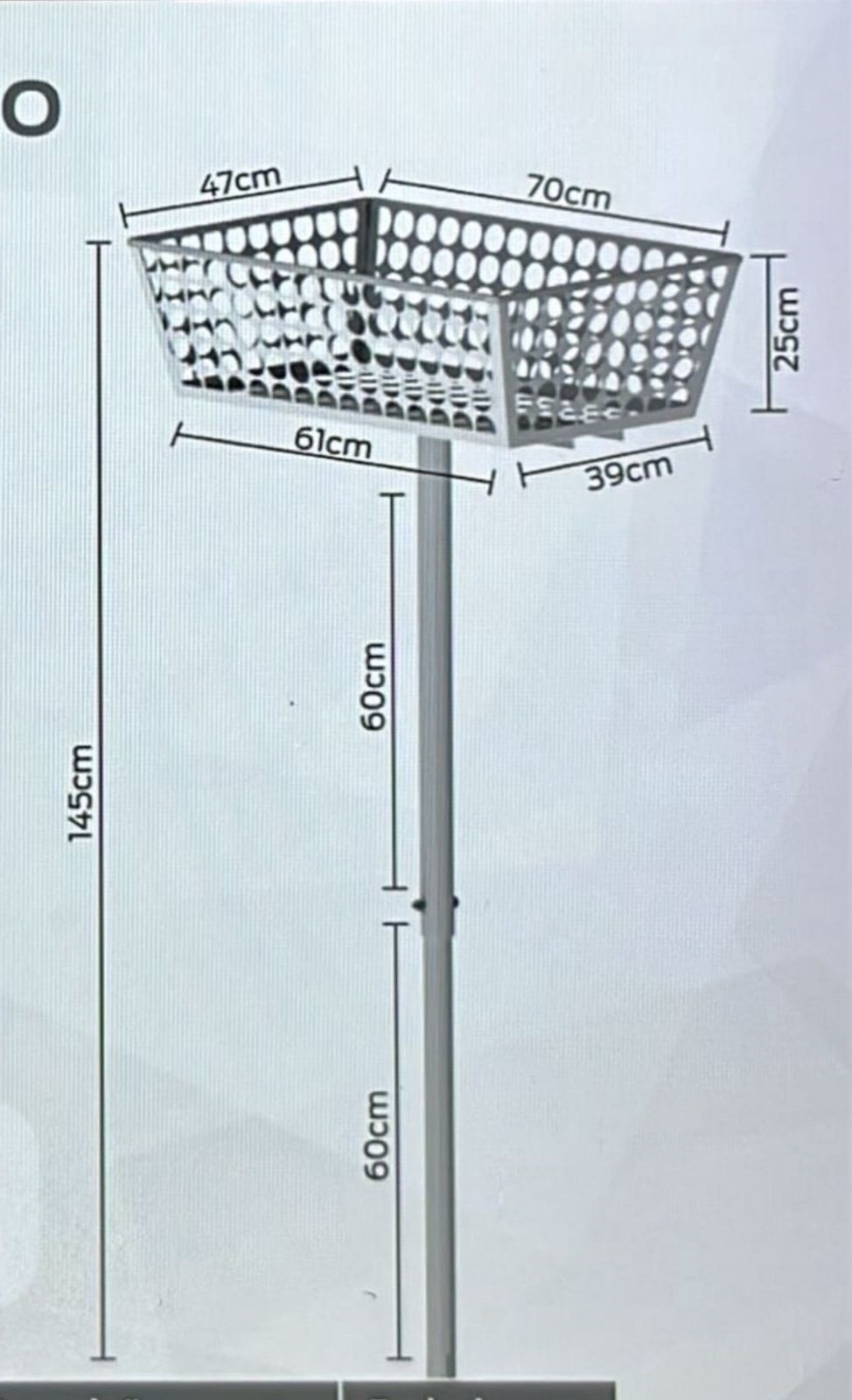 Lixeira de Aço Galv. para Calçada