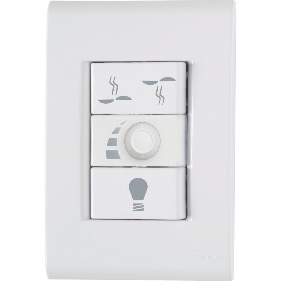 Conjunto 4x2 Variador de Ventilador Bivolt Liz Branco - Tramontina
