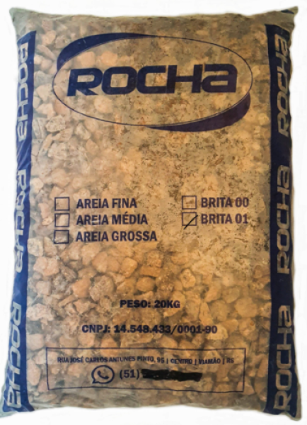 Brita Preta 01 Saco 20kg Rocha