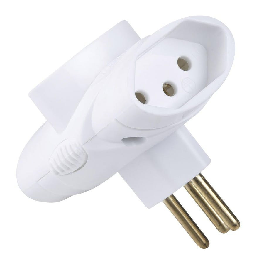 Pino Adaptador Tipo "t" Branco 2p+t 10a - Tramontina