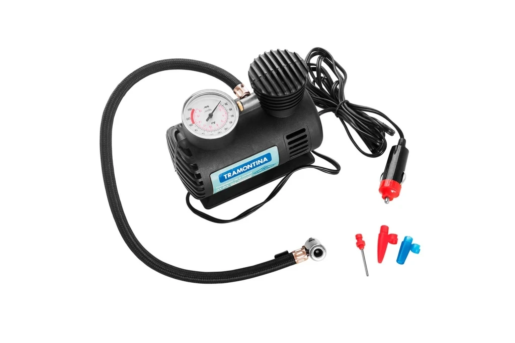 Compressor de Ar Portátil 12v 50w Preto