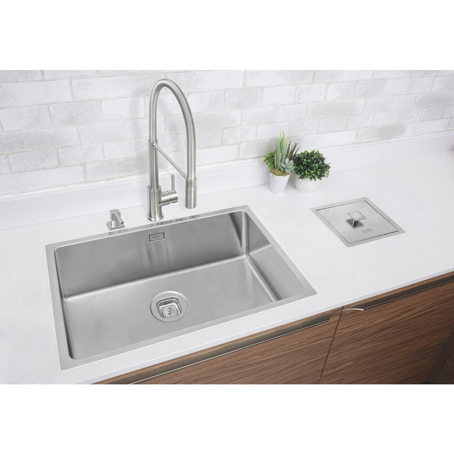 Cuba Inox Tram. Design Colect. Quadrum 70x40x20,5 Scotch Brite