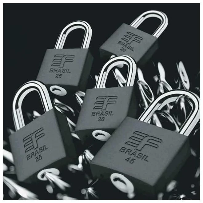 Cadeado 3f 25mm Preto Fosco