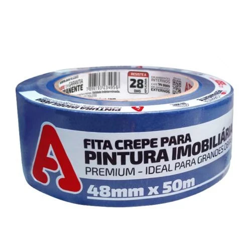 Fita Crepe Imobiliaria 48mmx50m Azul 527s Adere
