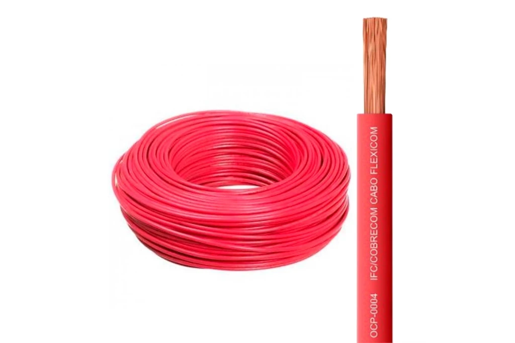 Cabo de Energia 750v 1,5mm Flexicom Antichama com 100 Metros Vermelho