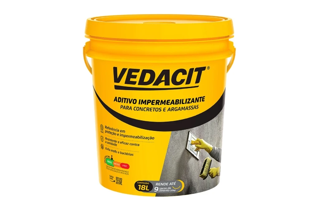 Aditivo Impermeabilizante para Concreto e Argamassa Vedacit Branco 18 Litros