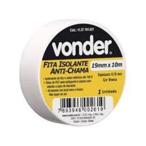 Fita Isolante 10m Branca Vonder